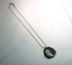 Sterling Silver Silpada Abalone Malachite Interchangeable Flip Necklace ... - $74.25