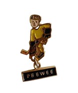 Peewee Yellow Jersey Vintage Hockey Pin Enamel Filled Sports Collectible... - $474.98 MXN