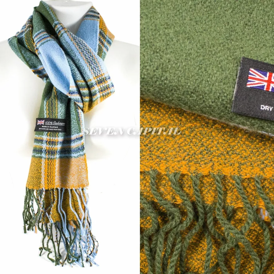 Men&#39;s &amp; Women&#39;s 100% Cashmere Winter Scarf: Scotland-Made Plaid Design (53) - $18.00