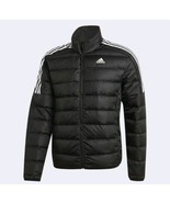 Adidas Essentials Down Insulated Puffer Jacket Coat Black White New Mens... - £55.39 GBP