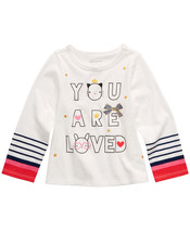 First Impressions Toddler Girls Long Sleeve PrintED T-Shirt,White,6-9 Mo... - £12.44 GBP