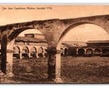 Arches of Mission San Juan Capistrano California CA UNP Sepia DB Postcar... - $2.67