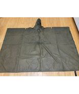 1980&#39;s GERMAN ARMY HOODED RUBBERIZED HEAVY DUTY WET WEATHER PONCHO 59X41... - €61,56 EUR