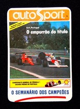 Ayrton Senna &amp; McLAREN-HONDA ✱ Rare Formula 1 Pocket Calendar Card Portugal 1990 - £30.89 GBP