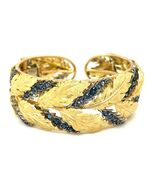 Buccellati 18k Tri-Color Gold Foliate Design Cuff W/Circular-Cut Sapphires - €42.823,24 EUR