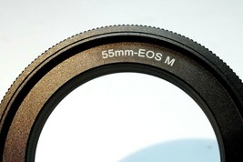 55mm Macro Reverse Adapter Ring for Canon EOS M M2 EF-M mount mirrorless... - $9.28
