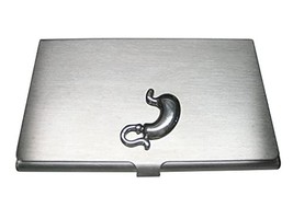 Silver Toned Medical Anatomy Stomach Gastroenterology Business Card Holder - £31.96 GBP