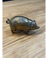 Vintage Brass Pig Figurine Collectible Statute Country Farm KG JD - €21,39 EUR