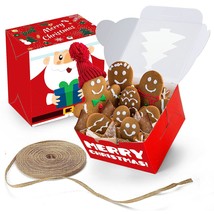 14Pcs Christmas Bakery Boxes With Window 4X4X2.5 Inches Single Cupcake C... - £15.97 GBP