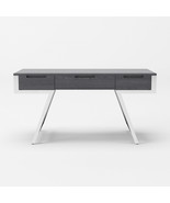63&quot; Gray and Silver Writing Desk With Three Drawers - $3,314.13 CAD