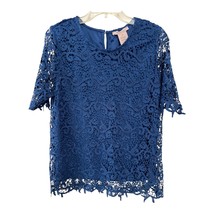 Philosophy Women’s Lace Overlay Top – Size Large – Royal Blue – Modern - $23.00