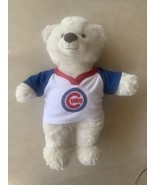 Build A Bear White Teddy Bear Wearing a Cubs Shirt 15.5in - £55.56 GBP