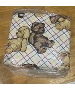 VTG St Marys Satin Trim Blue Jean Bear Twin/full  Blanket Polyester 72x90 - $903.30 MXN