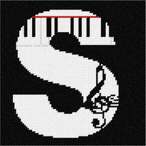 Pepita Needlepoint kit: Letter S Music, 7&quot; x 7&quot; - £39.71 GBP+