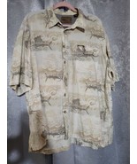 Magellan PFG Fishing Shirt Outdoor Vented Button Up Size 2XL Tan Short S... - $11.93