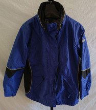Columbia Softshell Ascender OmniShield Hood Windbreaker Jacket Blue/Blac... - $24.74