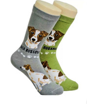 Jack Russell Dog Socks Novelty Dress Casual SOX Puppy Pet Foozys 2 Pair 9-11 New - £7.90 GBP