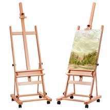 VEVOR Studio H-Frame Easel Holds Canvas Art up to 48" Beechwood Artists Easel - $208.79 CAD