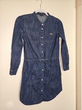 GUESS Girls&#39; Big Roll Sleeve Denim Dress Size 12 - £16.16 GBP