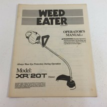 Weed Eater XR20T Trimmer Operator&#39;s Manual - $19.99