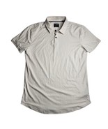 Cuts Clothing Polo Shirt Beige Curved Hem Casual Short Sleeve Golf Size ... - $24.70