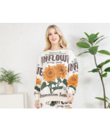 Sunflower Cotton  Sweat Shirt Floral Yoga Sweatshirt Loose Workout - $1,239.37 MXN