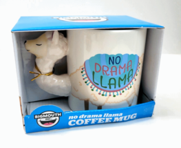 No Drama Llama Coffee Mug Cup 3D Figural Llama Head Handle Bigmouth XL NEW - $11.99