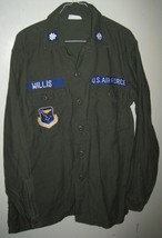 US AIRFORCE Utility Army Green Long Sleeve ALASKAN AIR COMMAND shirt Uni... - £51.14 GBP