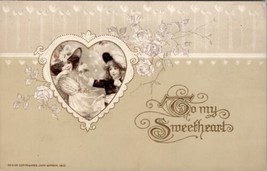 Valentine John Winsch Victorian Children in Heart Embossed Postcard X13 - $8.95