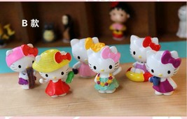 Set Of 6 Hello Kitty Figures Cake Topper Play Set 1-1/2&quot; Tall - £14.38 GBP