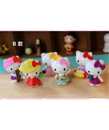 Set Of 6 Hello Kitty Figures Cake Topper Play Set 1-1/2&quot; Tall - £14.15 GBP