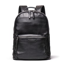 simple vintage high-quality leather men backpack casual outdoor travel work natu - £194.25 GBP