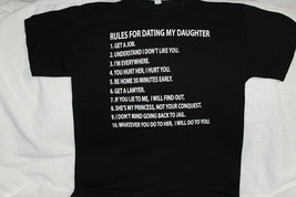 Rules For Dating My Daughter Funny Humor T-SHIRT - £8.42 GBP