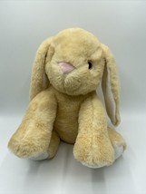 Brown Kellytoy  Bunny Rabbit Plush Soft Toy 10&quot; Sitting Lop Ear Stuffed Animal - £6.39 GBP