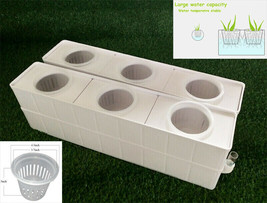 Free shipping convenient square Hydroponic 6 Plant Site Grow Kit brand new - $122.73