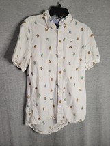 Men&#39;s Tommy Hilfiger Tropical Drinks Design Button Up Short Sleeve Shirt XS - £14.78 GBP