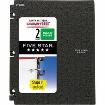 Five Star 2 Pocket Plastic Folder Portfolio Black Polypropylene - $1.72 Five Star 2 Pocket Plastic Folder Portfolio Black Polypropylene - $1.72