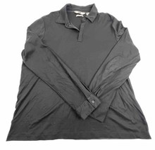 Joseph Abboud Long Sleeve Liquid Soft Black Polo Shirt Buttons Men’s XXL - £14.21 GBP