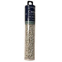 New Czech Glass Beads 8/0 Seed Beads Metallic Silver 18g .63oz) - £2.33 GBP