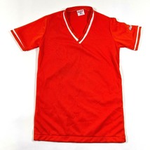 NEW Vintage Rawlings Tee T Shirt Mens S Orange V Neck Cotton Blend Made in USA - £7.64 GBP