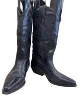 Nine West Womens Black Leather Mid-Calf Western Boots Size 7.5M SKU 7762 - £30.13 GBP