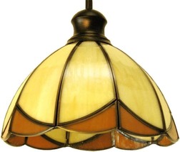 Tiffany Style Pendant Light Fixture Vintage Stained Glass Retro Hanging Kitchen  - £51.55 GBP
