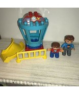 LEGO DUPLO AIRPLANE AIRPORT REVOLVING TOWER TOP MAN BOY FENCE REPLACEMEN... - $19.79