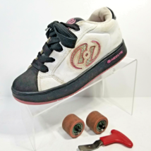 Heelys Glitter Skate Shoes Women 5 Youth 4 Roller Pink Black Wheels Tool 7230 - £11.60 GBP