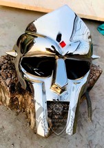 Mf Doom Gladiador Máscara Plata Acabado En Acero Metal Mask - £36.56 GBP