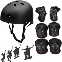 Besmall Adjustable Skateboard Skate Helmet With Protective Gear, And Rol... - £33.51 GBP