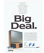 1996 Zenith Projection TV Print Ad Vintage Electronics 8.5&quot; x 11&quot; - £15.25 GBP