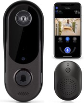 Doorbell Camera Wireless WiFi Video Doorbell with Chime Two Way Audio HD Securit - £43.36 GBP