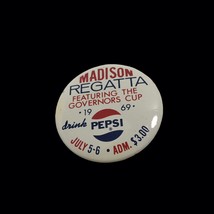 Vintage PEPSI-COLA 1960&#39;s Logo Pin Pinback Regatta Rare - £11.92 GBP