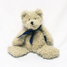 Boyds Teddy Bear Tan Plush Stuffed Animal 9" Blue Bow Tie Gettysburg In Attic - $15.83